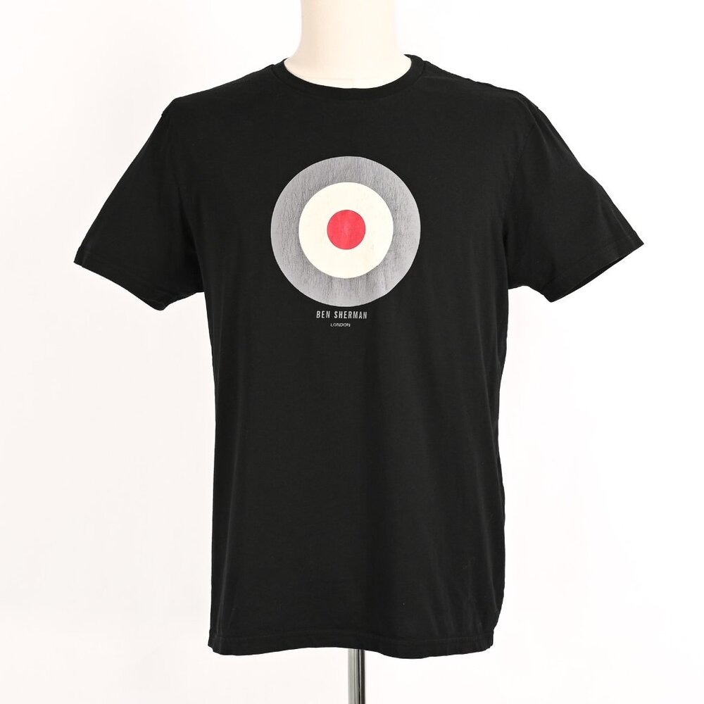 Mens Black Ben Sherman Target T-Shirt - XXL